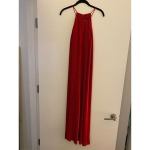 Zara Pleated Red Jumpsuit
